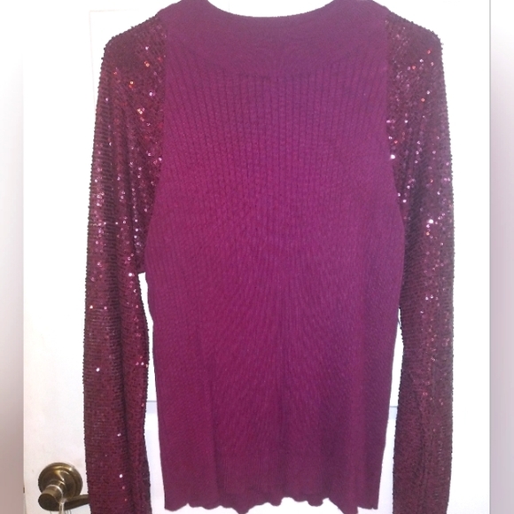 Sequin sweater long sleeve blouse - Picture 1 of 5
